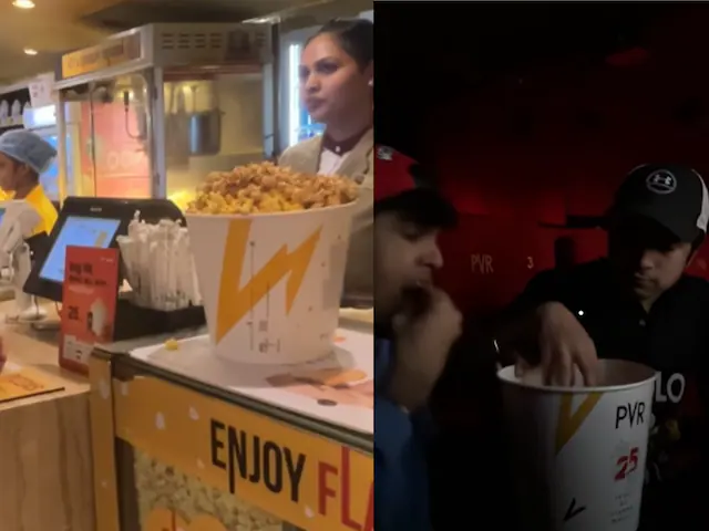 Watch: Instagram Influencer Collects 3 Kg Popcorn At PVR Cinema, Refills Tub 8 Times