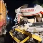 सारण में भीषण हादसा : बालू लदे ट्रक ने एंबुलेंस को मारी टक्कर, 4 की मौत